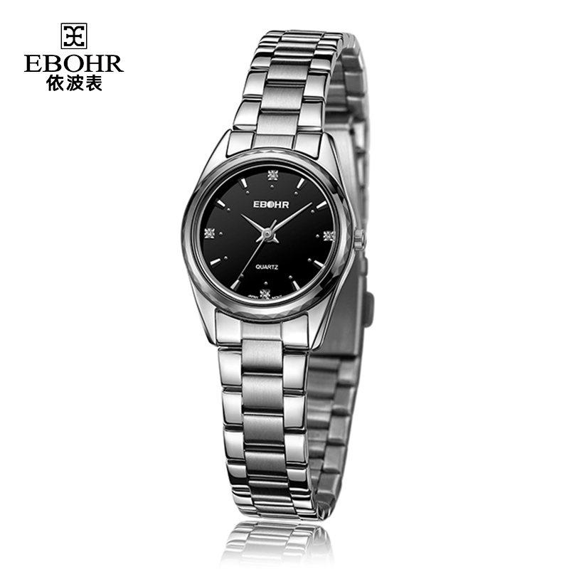 EBOHR依波表大师系列手表正品防水官方钢带情侣腕表女士腕表70390124  单位：个 钢色